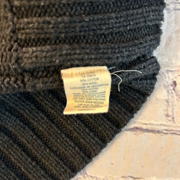 AMERICAN EAGLE OUTFITTERS MENS CHUNKY COTTON & WOOL FULL ZIP SWEATER SIZE LARGE - Picture 7 of 9